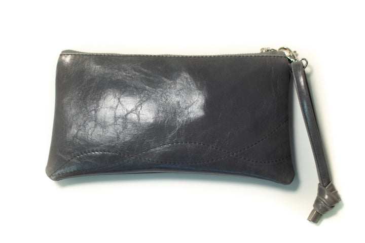 Large Valet Pouch from Glazed Vegan Leather made in the USA#color_grey