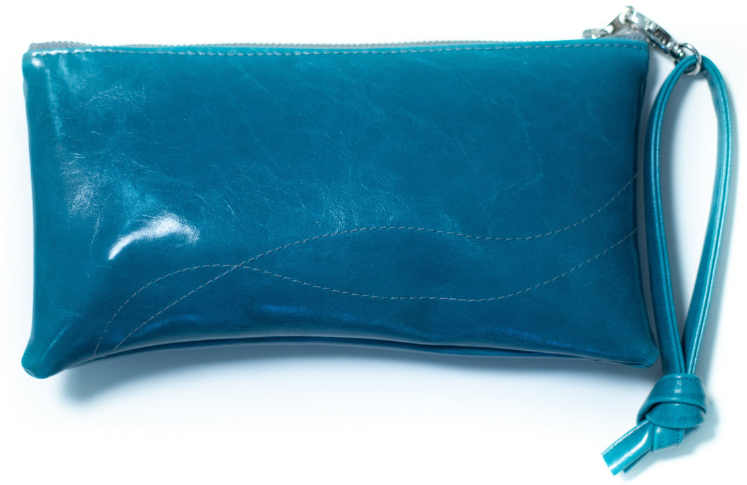 Large Valet Pouch Teal Vegan Leather