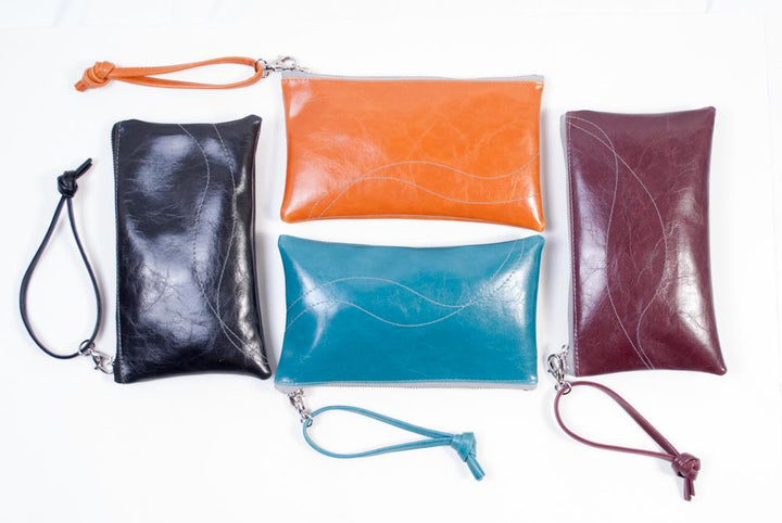 Large Valet Pouch from Glazed Vegan Leather made in the USA#color_wine