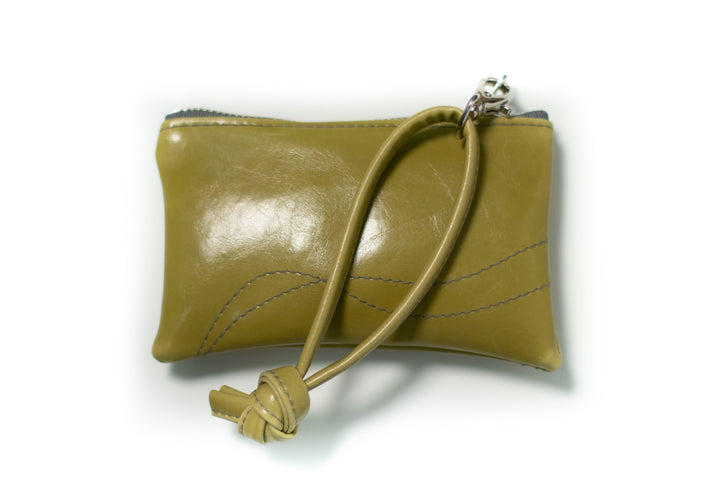 Small Valet Pouch from Glazed Vegan Leather#color_citrine