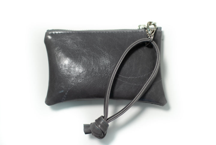Small Valet Pouch from Glazed Vegan Leather#color_grey
