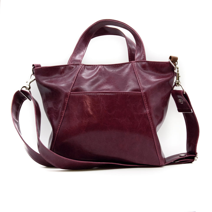 Mini Troubadour Tote - Wine with Dot Ponyhair