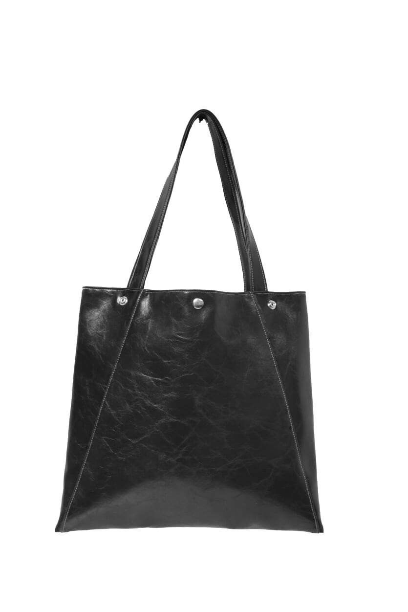 Womens Tote Bag - Metier Tote - Black Vegan Leather