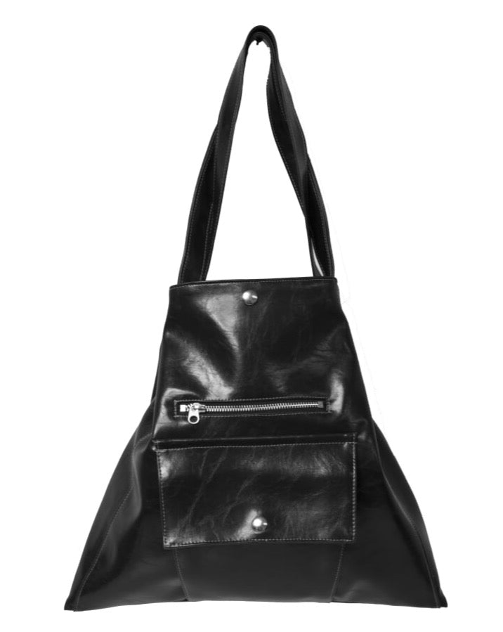 Womens Tote Bag - Metier Tote - Black Vegan Leather