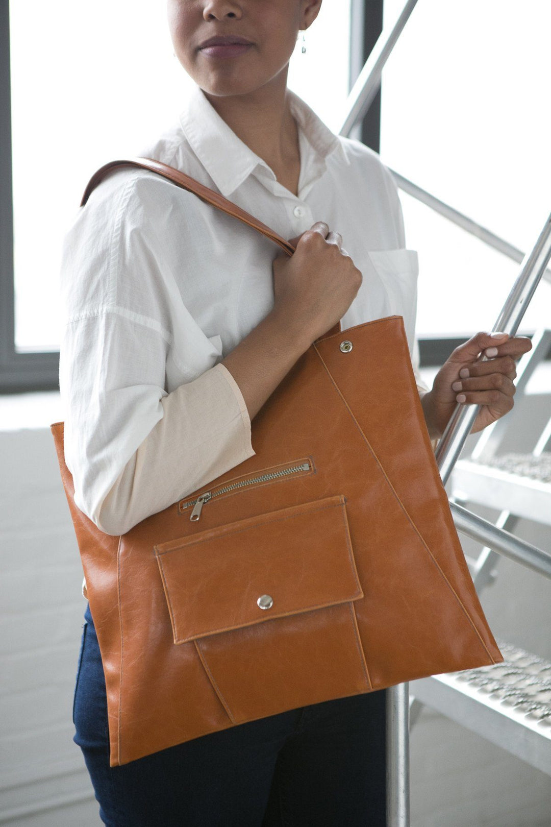 Womens Tote Bag - Metier Tote - Butterscotch vegan tote made in usa