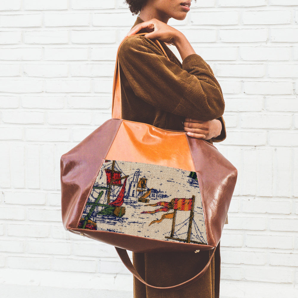 This designer creates bags from vintage Playboys and found fabrics